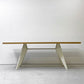 ヴィトラ vitra イーエム EMテーブル EM Table ダイニングテーブル ウッド天板 オーク材 突板 スチールベース ホワイト系カラー w200㎝ ジャン・プルーヴェ 定価￥594,000- ●