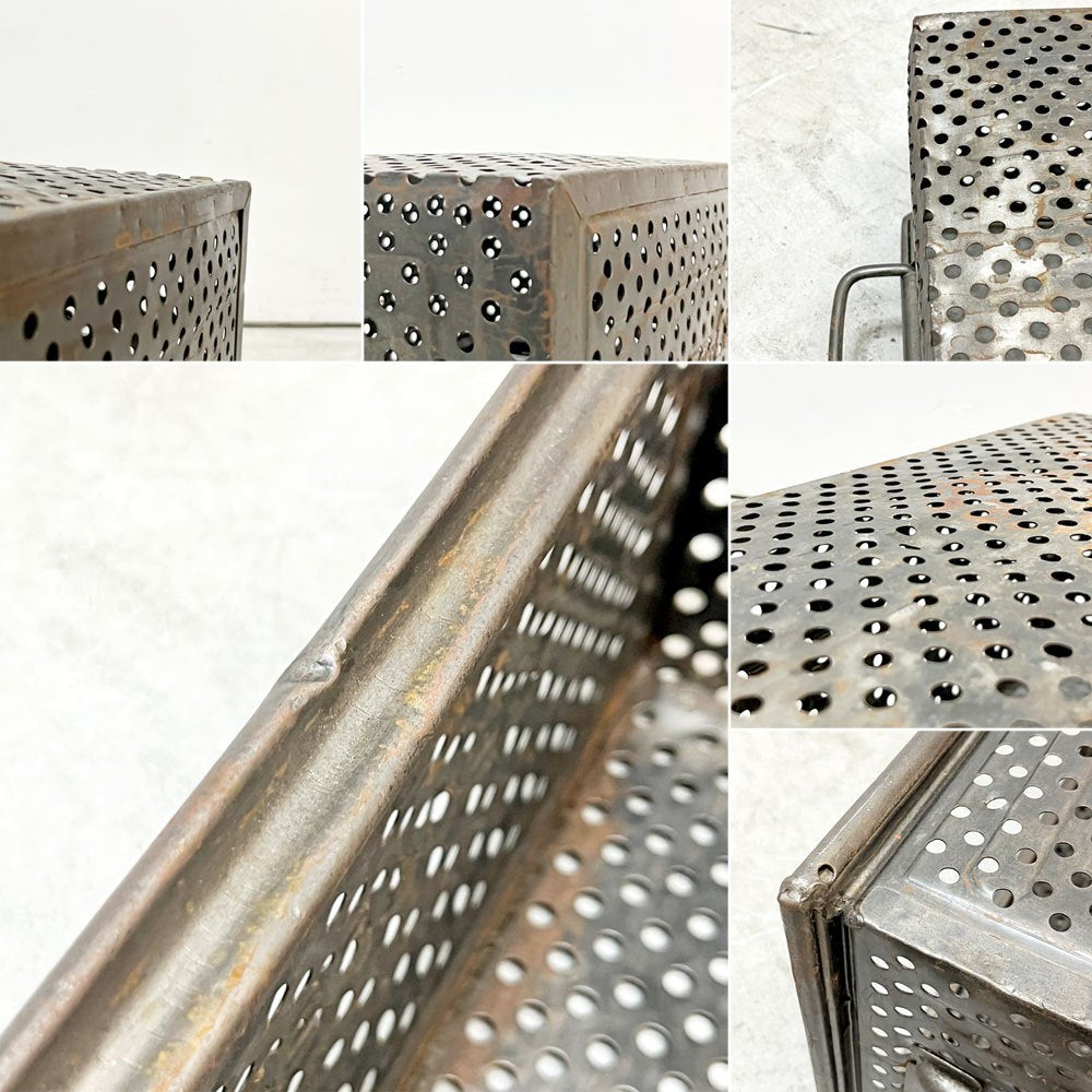 SCHAFER スタッキング ストレージボックス パンチングメタル インダストリアル ドイツビンテージ B ●