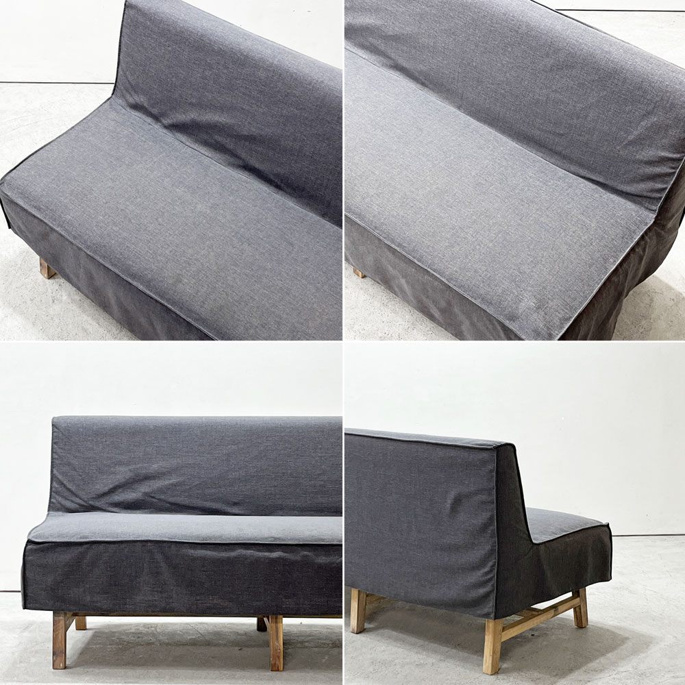 ウニコ unico マノア MANOA ベンチバックレスト ソファベンチ W140cm アカシア無垢材 カバーリング 西海岸スタイル 廃番 ●