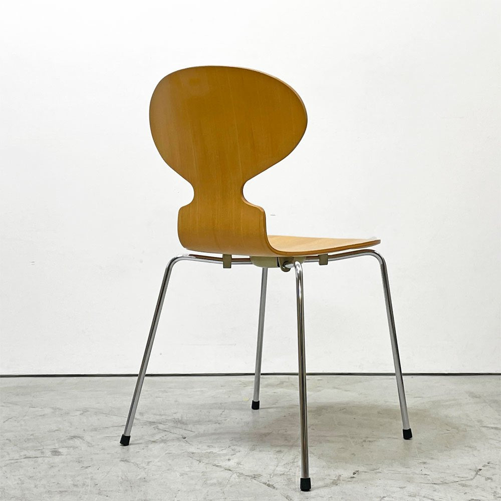 フリッツハンセン Fritz Hansen アントチェア 4本脚 ナチュラルビーチ ラッカー アルネ・ヤコブセン 北欧家具 L ●