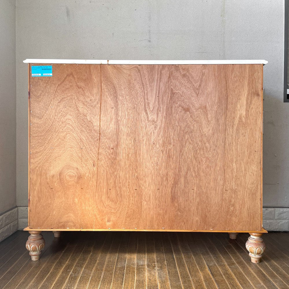 ルームズトゥーゴー Rooms To Go パイン材 × マーブルトップ キッチンキャビネット サイドボード W122cm 9ドロワー カントリースタイル アメリカ ◎
