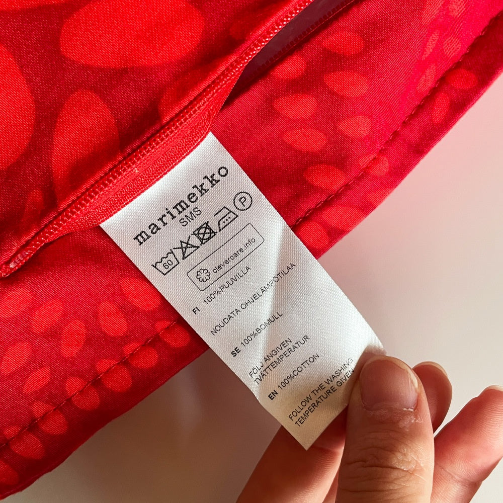 マリメッコ Marimekko ナシア NASIA クッションカバー レッドべース マイヤ・イソラ 廃番カラー 40×40cm 北欧 ■