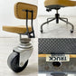 トラックファニチャー TRUCK FURNITURE デスクワークチェア DESKWORK CHAIR アームレス 本革 スタッズ スチールフレーム 昇降機能付 キャスター付 定価￥140,800- ●