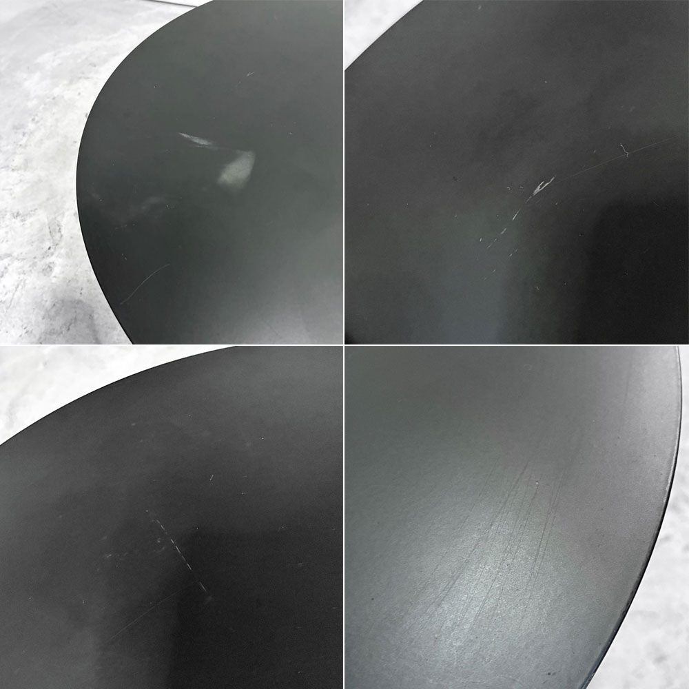ヘイ HAY スリットテーブル SLIT TABLE XL サイドテーブル ローテーブル ラウンド Φ45cm スチール ブラック 北欧 デンマーク モダン B ●