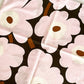マリメッコ Marimekko ピエニウニッコ Pieni Unikko クッションカバー ブラウン ピンク マイヤ・イソラ 廃番カラー 50×50cm 北欧 ■