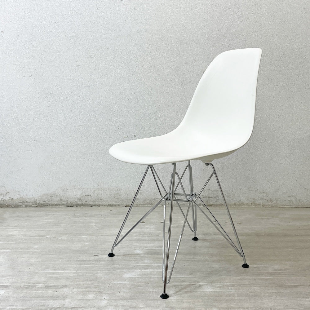 ハーマンミラー HermanMiller × ヴィトラ vitra Wネーム サイドシェルチェア ポリプロピレン エッフェルベース ホワイト C&Rイームズ 現状品 ●