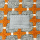 エレノア・プリチャード Eleanor Pritchard 625 Line グレー × オレンジ ブランケット 150×190cm イギリス 展示品 ◎