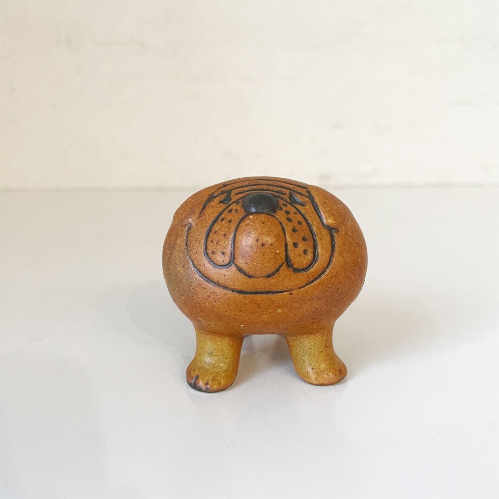 グスタフスベリ GUSTAVSBERG ケンネル Kennel ブルドッグ Bulldog Mini ミニ H6.5cm 陶製フィギュリン リサ・ラーソン スウェーデン 北欧ビンテージ ◎