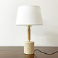 アートワークスタジオ ART WORK STUDIO モノリステーブルランプ Monolith-table lamp AW-0600 ホワイト 大理石ベース オーク無垢材 真鍮 ファブリック モダンデザイン 箱付き 美品 B ●