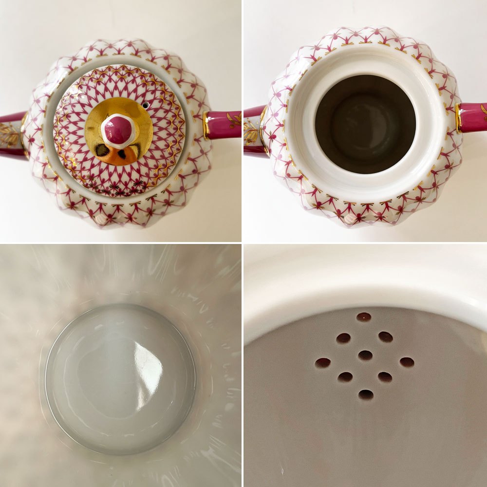 インペリアルポーセリン Imperial Porcelain コバルトネット COBALTNET ティーポット ピンク 600ml アンナ・ヤツケヴィッチ ロシア 参考価格￥25,300- ◎