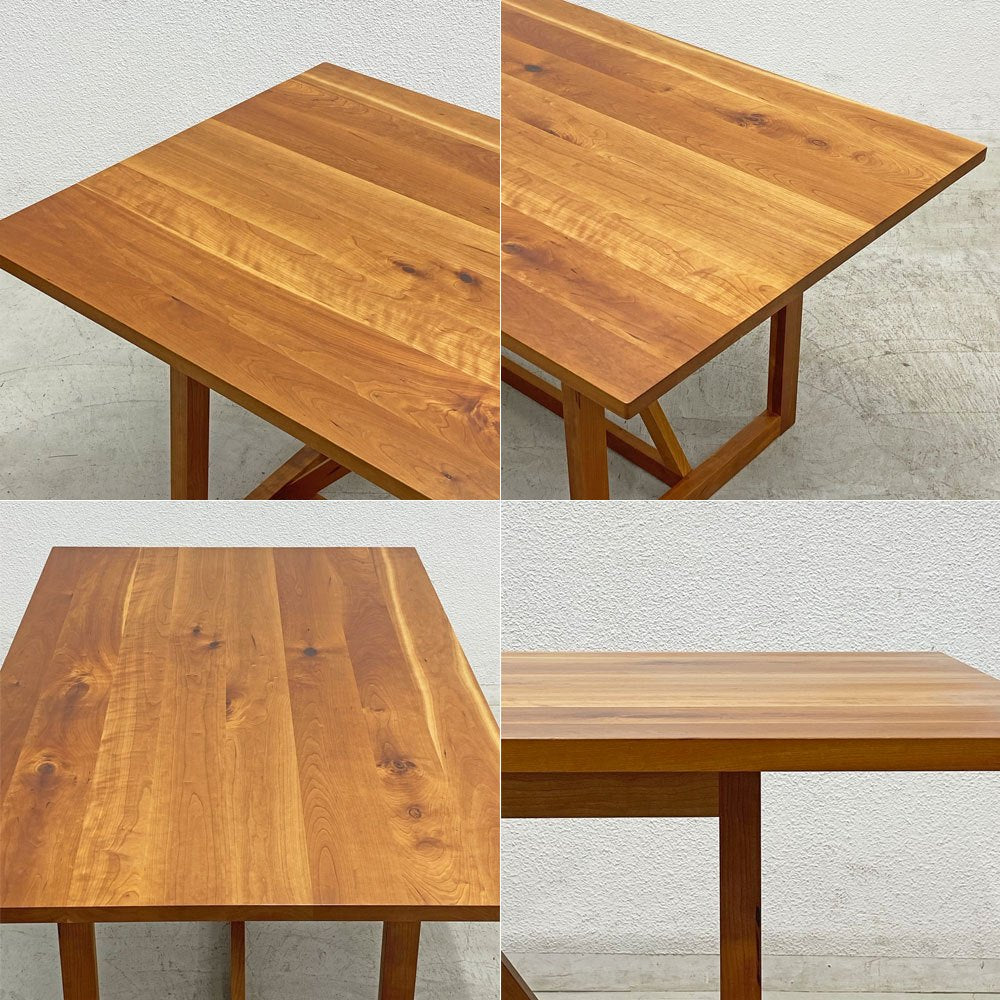 広松木工 コルニーチェ CORNICE LDテーブル チェリー材 W140cm リビングダイニング ナチュラルモダン ●