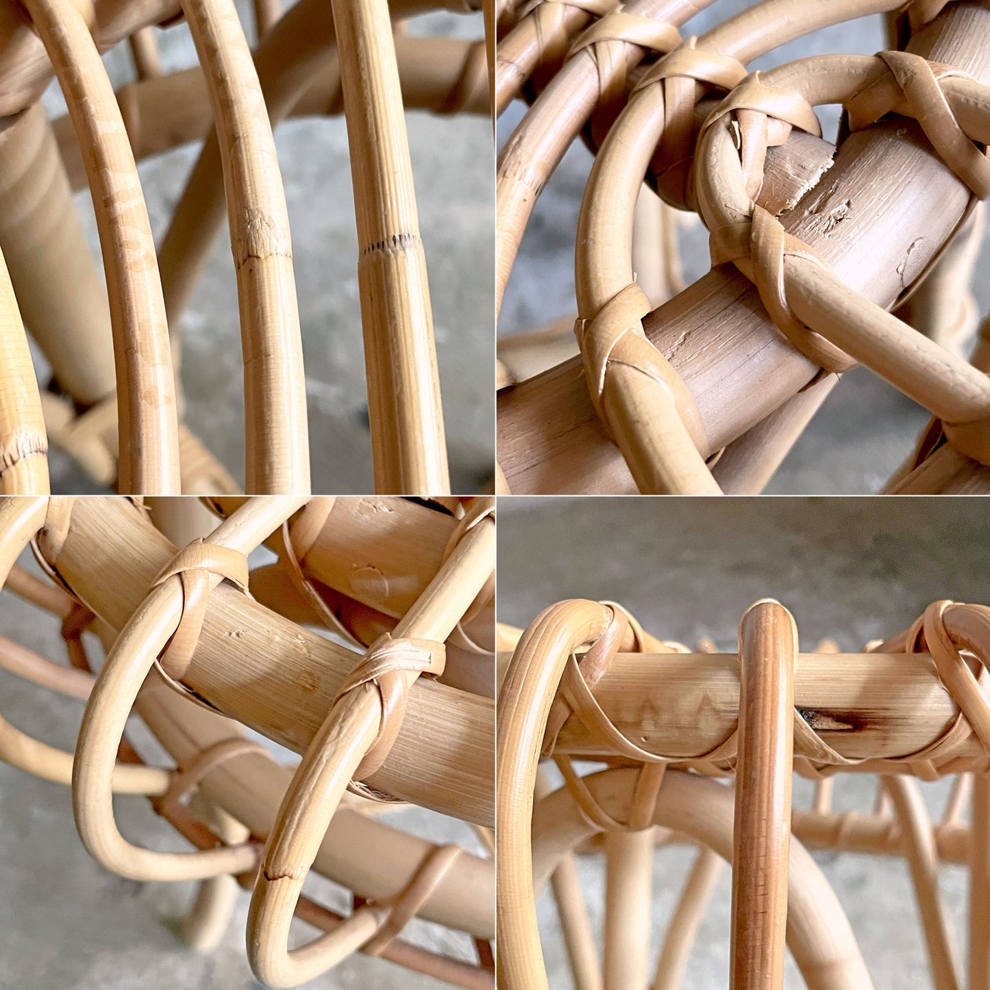 キビロイ KIBIROI コトン COTON スツール サイドテーブル ラタン 籐家具 ナチュラル H46cm ■