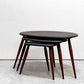 アーコール Ercol ペブル PEBBLE 354 ネストテーブル nest of tables サイドテーブル ビーチ×エルム材  ブルーラベル UKビンテージ●