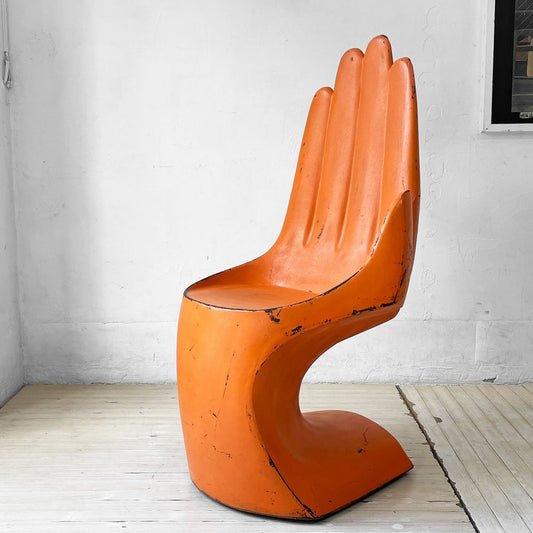 ヨーロピアン タッチ EUROPEAN TOUCH LTD. ネイルチェア MOLDED PLASTIC HAND CHAIR プラスチック ハンドチェア オレンジペインテッド ★