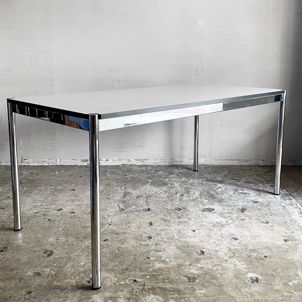 USMモジュラーファニチャー USM Haller USMハラーテーブル ワーキングデスク ダイニングテーブル パールグレーラミネート(ホワイト) W150 H74cm フリッツハラー スイス ■