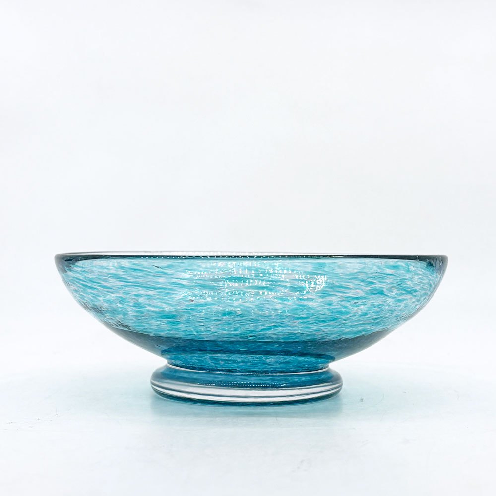 広沢葉子 Monet ガラス菓子器 ボウル 小鉢 宙吹き技法 現代作家 ●