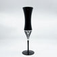 保谷クリスタル HOYA CRYSTAL ブラックベルベット BLACK VELVET シャンパングラス コーンカットステム型 カラーガラス 美品 ●