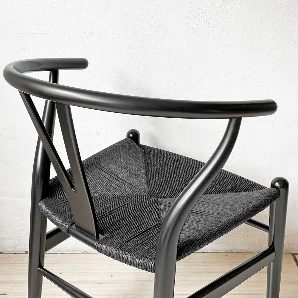 カールハンセン＆サン Carl Hansen & Son CH24 Yチェア ブラックラッカー × ブラックペーパーコード ハンス・J・ウェグナー ビーチ材 北欧家具 定価￥118,800- B ★