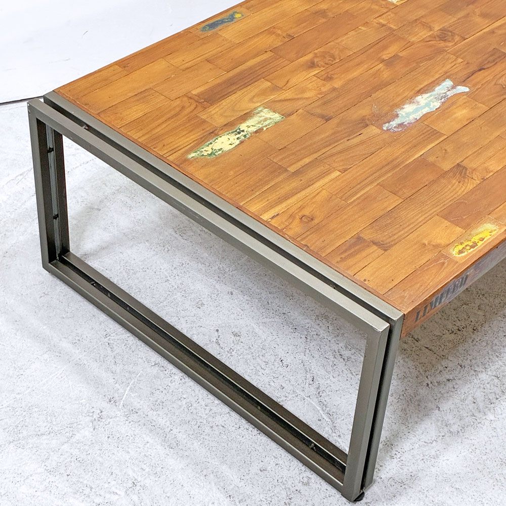 ディーボディ d-Bodhi フェルム FERUM コーヒーテーブル ローテーブル Lサイズ チーク古材 アイアン W120cm インダストリアル アスプルンド ASPLUND取扱 ●