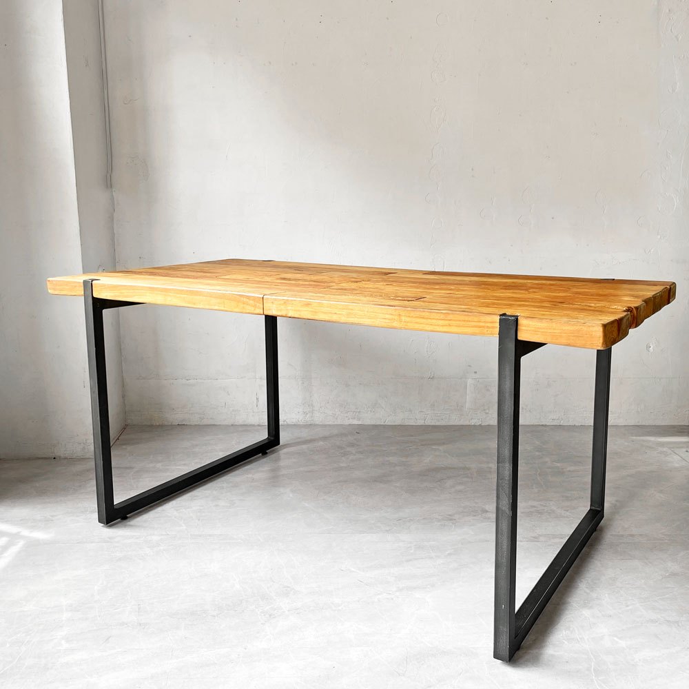 ディーボディ d-Bodhi セレベス CELEBES ダイニングテーブル チーク古材 W160cm インダストリアルデザイン 廃番 参考価格￥162,800- ★
