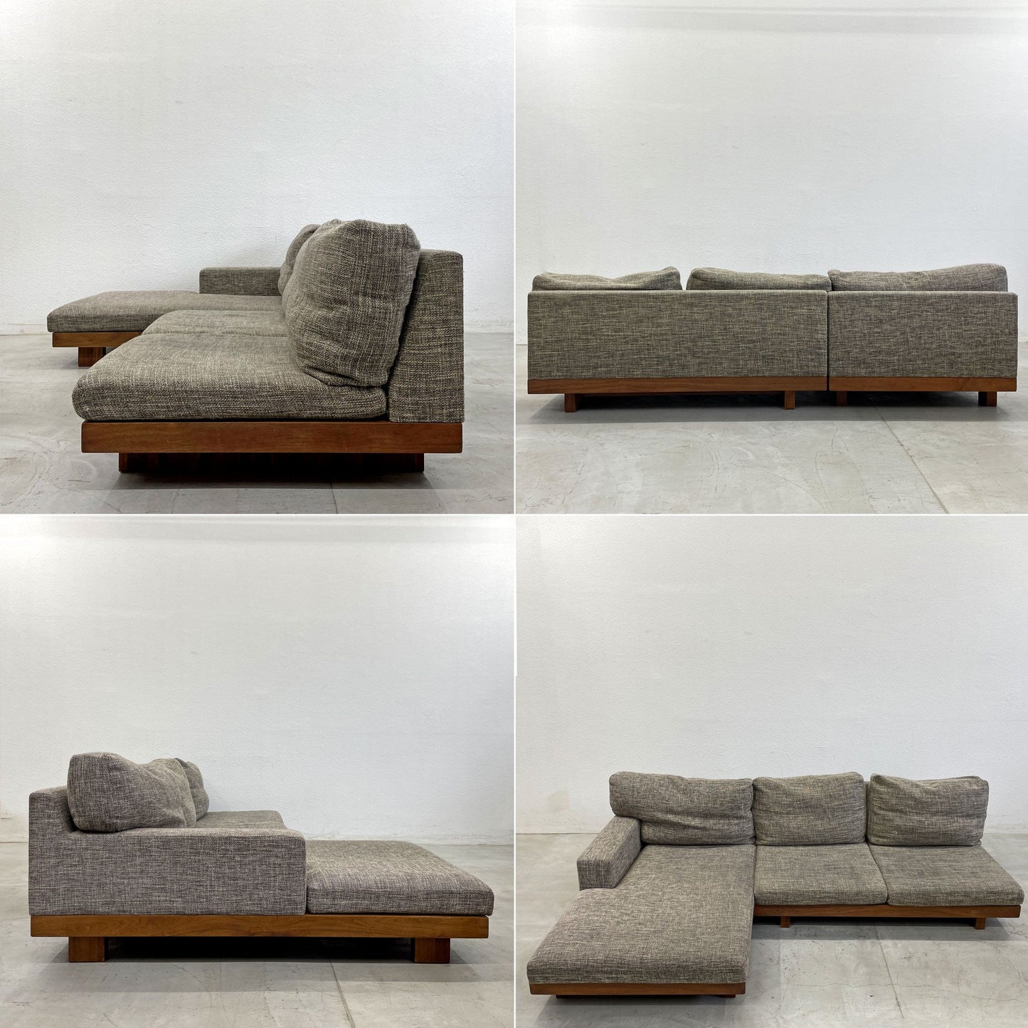 マスターウォール MASTERWAL デニッシュ ソファ DANISH SOFA 2シーター + カウチソファ ウォールナット無垢材 アカセ木工 〓