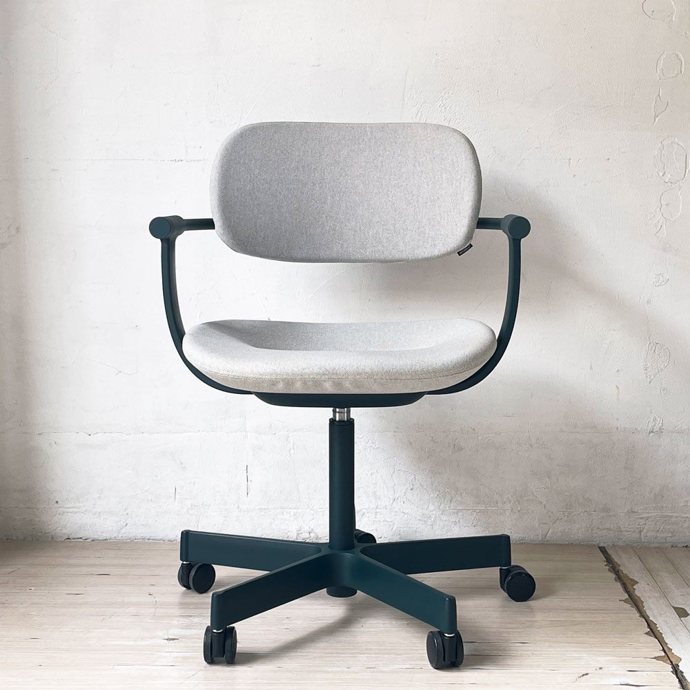 イトーキ ITOKI バーテブラゼロサン vertebra03 デスクチェア 5本脚 キャスター ダークグリーン ファブリック グレー 柴田文江 ★