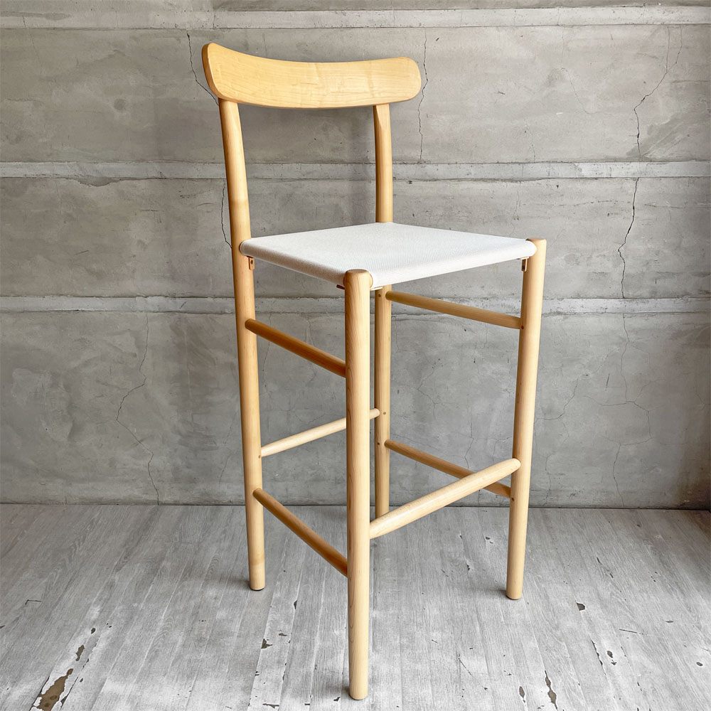 マルニ木工 MARUNI collection ライトウッド Lightwood バースツール ハイ メープル材  メッシュシート ジャスパー・モリソン Jasper Morrison 参考価格￥105,600- A ♪