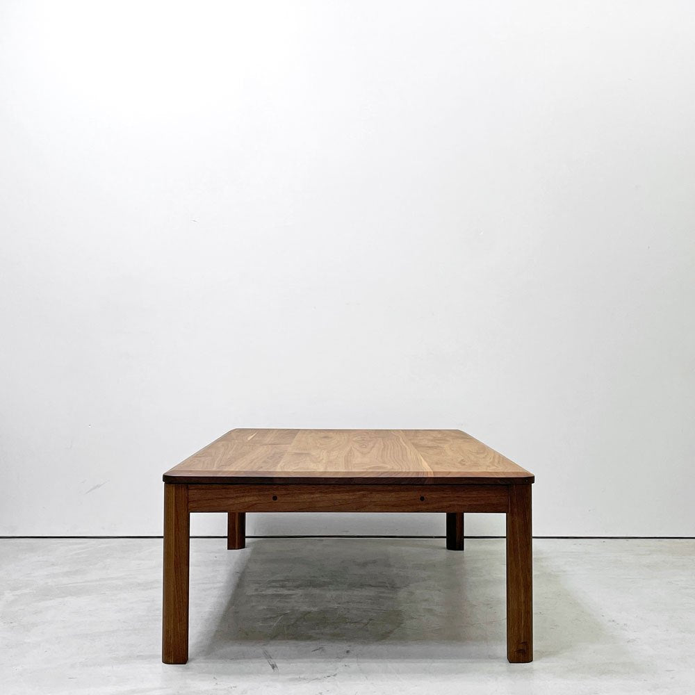 マスターウォール MASTERWAL オレンジ コタツ テーブル ORENGE KOTATSU TABLE ローテーブル リビングテーブル ウォールナット無垢材  布団2枚付属 アカセ木工 展示品 ●