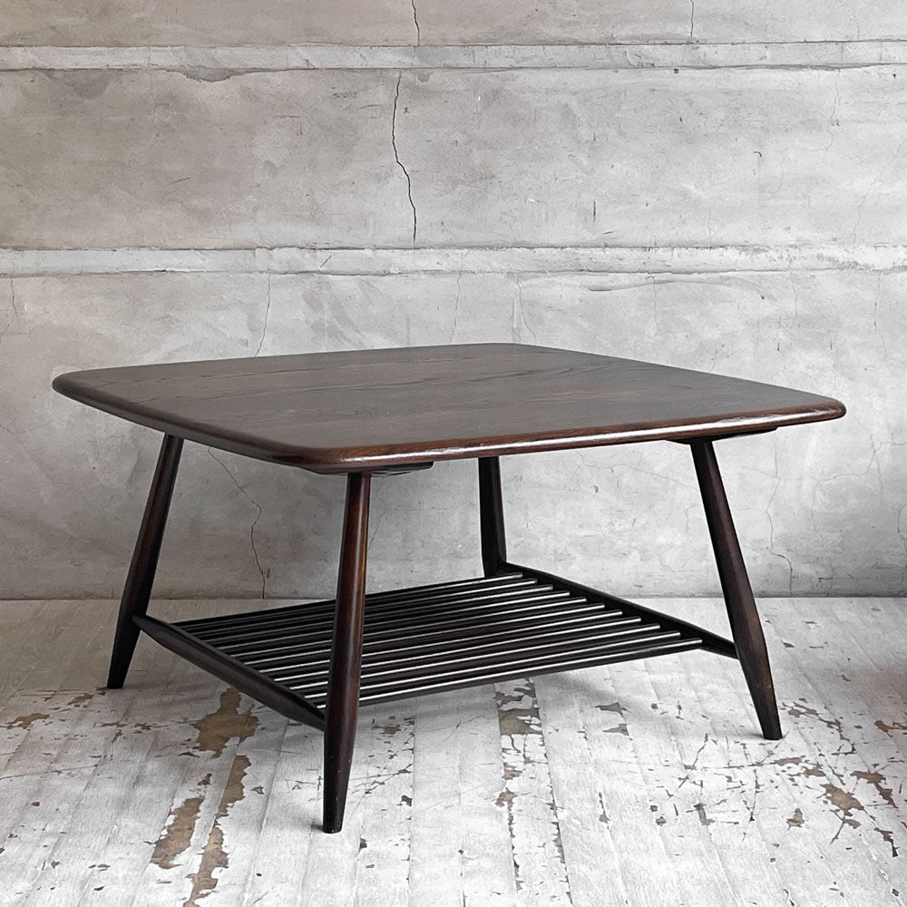 アーコール ercol モデル767 model 767 ウィンザー コーヒーテーブル windsor coffee table エルム材 UKビンテージ 1980’s 希少♪