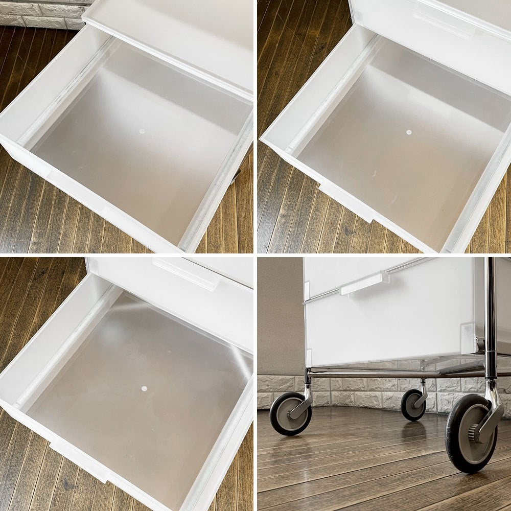 カルテル Kartell モビル3ワゴン MOBIL 3 WAGON 3ドロワー チェスト アイス キャスターワゴン ストレージ アントニオ・チッテリオ イタリア 定価163,500円 ◎