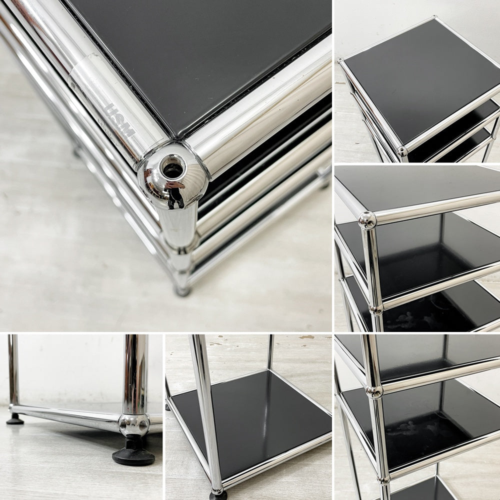 ユーエスエムハラー USMハラー USM Haller モジュラーファニチャー キャビネット テレフォンスタンド フラワースタンド グラファイトブラック スイス ●