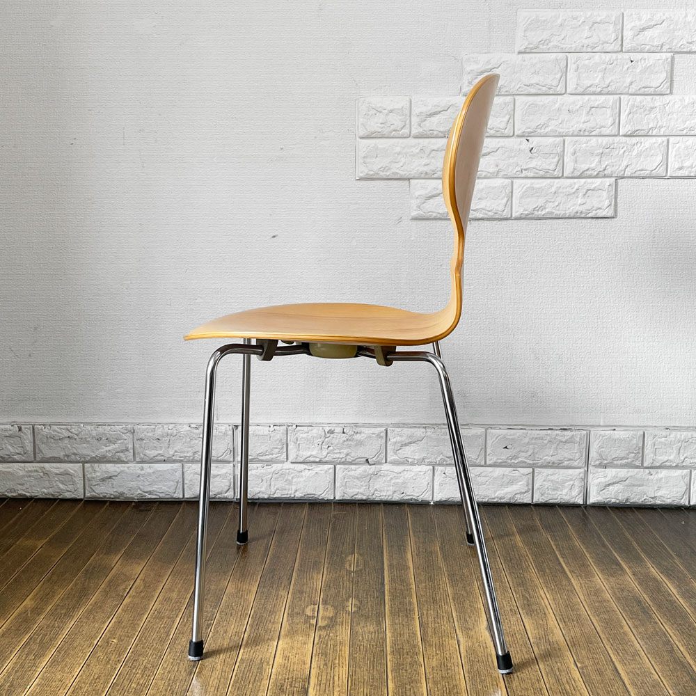フリッツハンセン Fritz Hansen 3101 アリンコチェア アントチェア 4本脚 ナチュラルビーチ ラッカー仕上げ フェルトグライズ アルネ・ヤコブセン C ◎