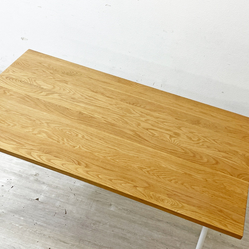 イデー IDEE マタン MATIN ダイニングテーブル オーク無垢材 スチールレッグ w140cm 澁谷一星 ●