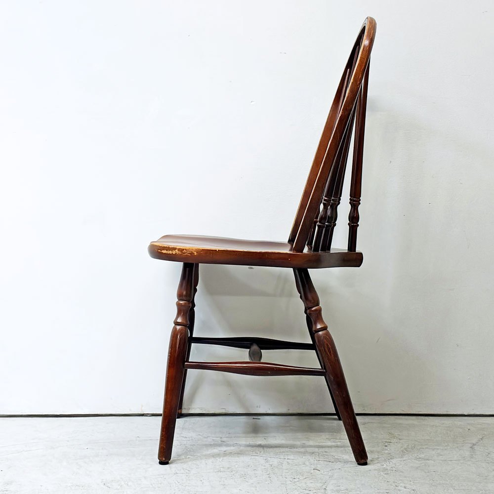 秋田木工 AKIMOKU ビンテージ vintage プレースバッグ ウィンザーチェア ダイニングチェア スポーク クラシカル 英国スタイル ●