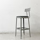 リオン LYON ファクトリー チェア FACTORY CHAIR カウンターチェア グレー バックレスト クッション PVCレザー 座面高69cm パシフィックファニチャーサービス P.F.S取り扱い E ●
