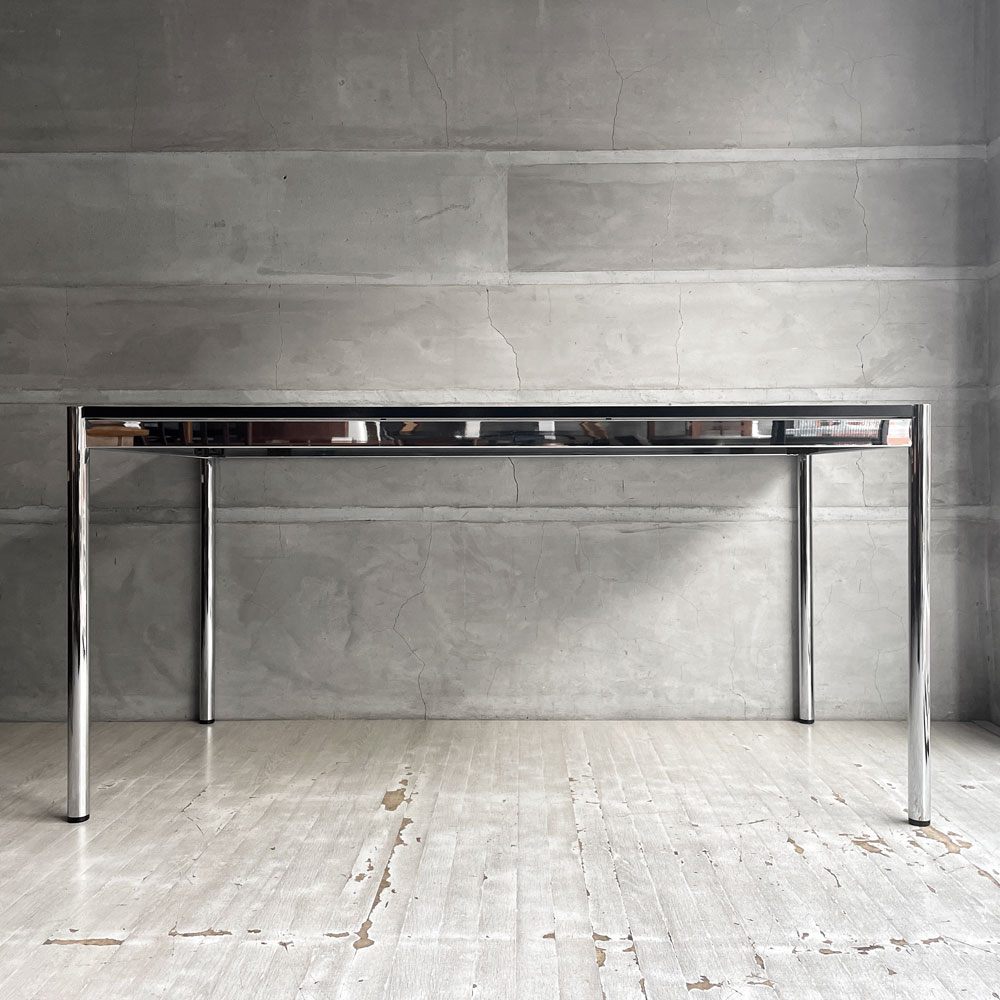 USMハラー USM Haller モジュラーファニチャー ハラーテーブル ワーキングデスク パールグレーラミネート(ホワイト) W150cm 高さ調整機能付き アジャスター オフィス家具 スイス ♪