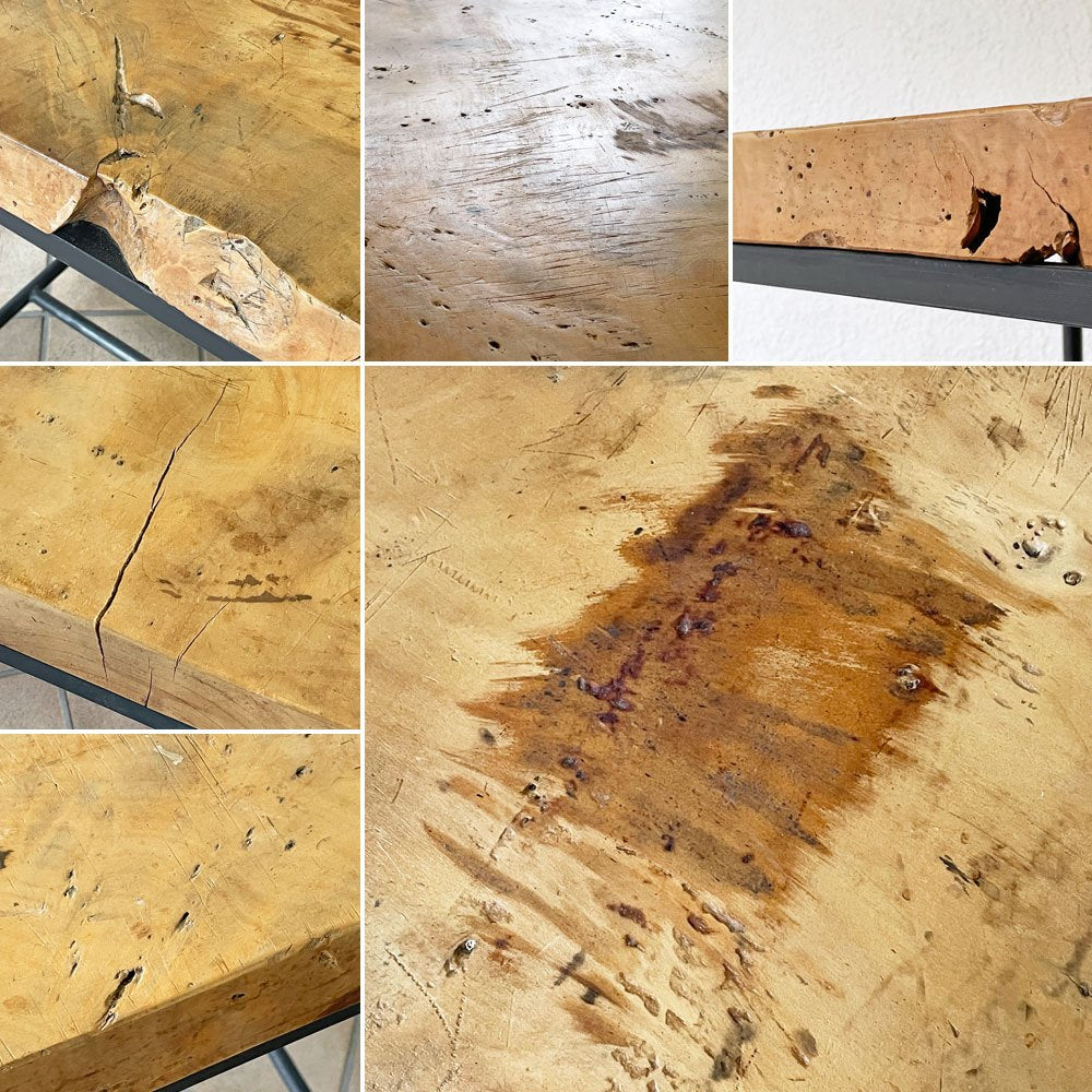 古材ｘアイアン デスク テーブル Desk Table 無垢材天板 インダストリアルデザイン 工業系 TENOHA & STYLE STORE購入品 ◇
