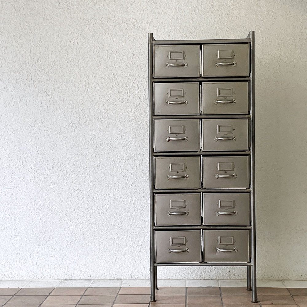 ジャーナルスタンダードファニチャー journal standard Furniture j.s.F ギデル GUIDEL 12ドロワーズチェスト 12 DRAWERS CHEST ハイタイプ インダストリアルデザイン ◇