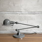 ジェルデ JIELDE 333 シグナル デスクランプ SIGNAL DESK LAMP 2本アーム式卓上ランプ 作業用ライト 工業デザイン グレー ♪