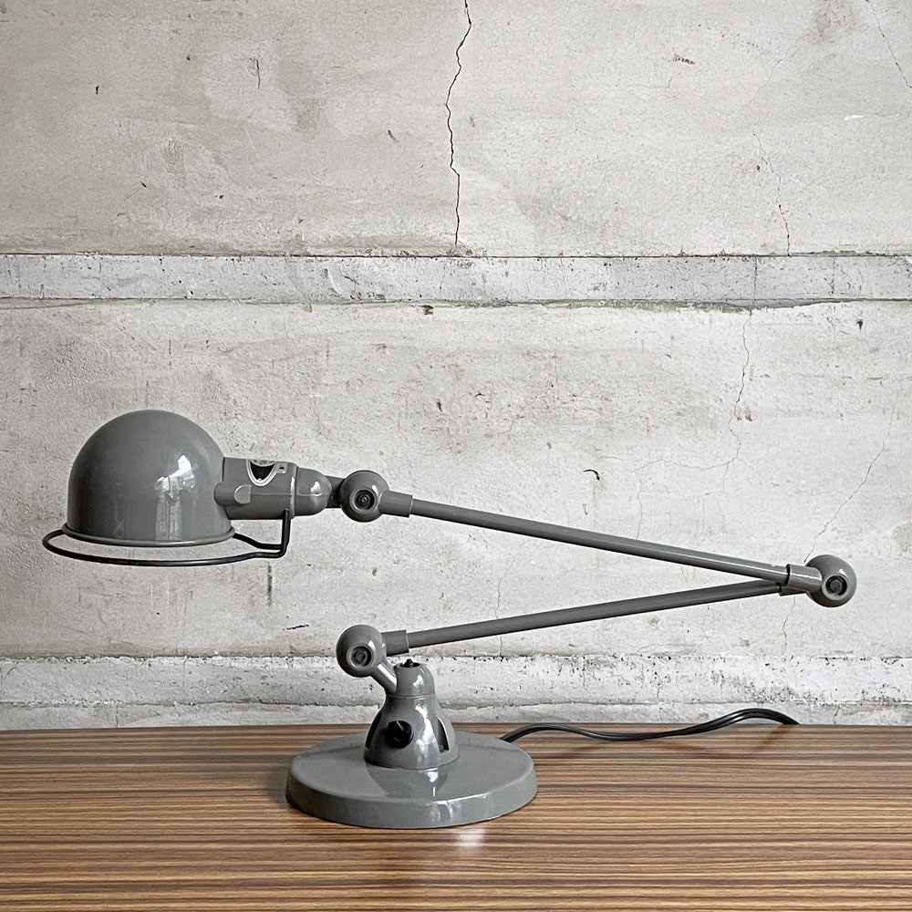 ジェルデ JIELDE 333 シグナル デスクランプ SIGNAL DESK LAMP 2本アーム式卓上ランプ 作業用ライト 工業デザイン グレー ♪