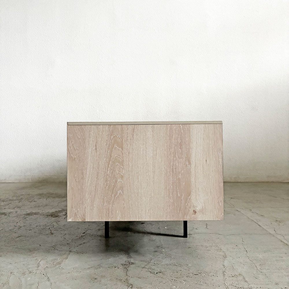 モダンデザイン Modern Design AVボード テレビボード W180cm ドロップダウン扉 スチール脚 〓