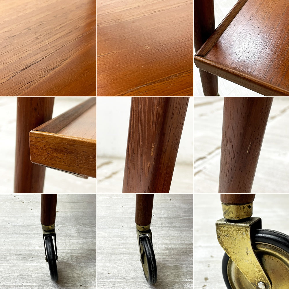 オパールメーベル Opal Möbel ドイツビンテージ German Vintage チーク材 キッチンワゴン カート W74cm 北欧スタイル ●