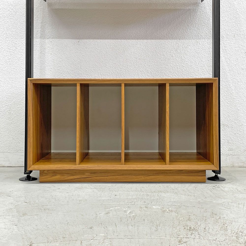 オカムラ okamura GKデザイン ホームユニット ウォールシェルフ W93×H190cm 棚板×3 収納付 ビンテージ 〓