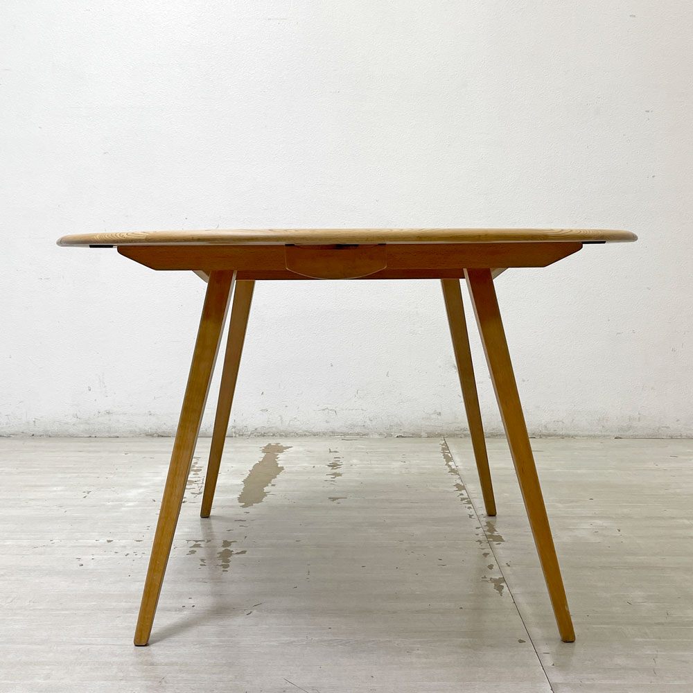 アーコール ERCOL ドロップリーフテーブル DROP LEAF TABLE ダイニングテーブル オーバルテーブル バタフライ エルム材 英国家具 ●