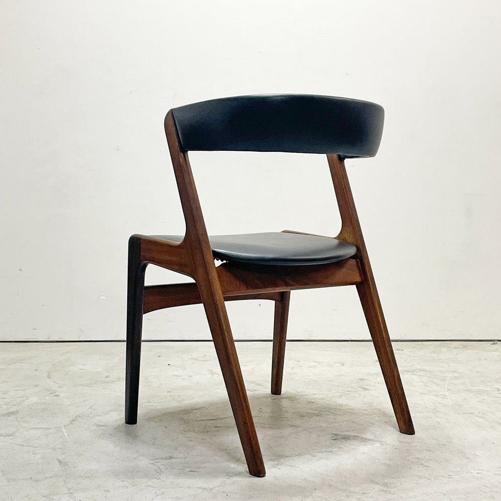 スコウ・アンデルセン Schou Andersen カイクリスチャンセン kai christensen T21 Fire Chair セミアームチェア チーク材 本革 デンマーク 北欧ビンテージ Møbellageret取扱い ●