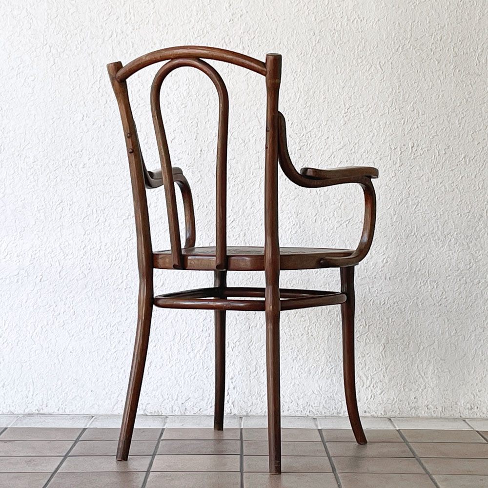 トーネット THONET ビンテージ ベントウッドチェア アームチェア 曲木椅子 ビーチ材 アンティーク Antique 希少 1890's  ロイズアンティークス Lloyd's Antiques 取扱い ◇