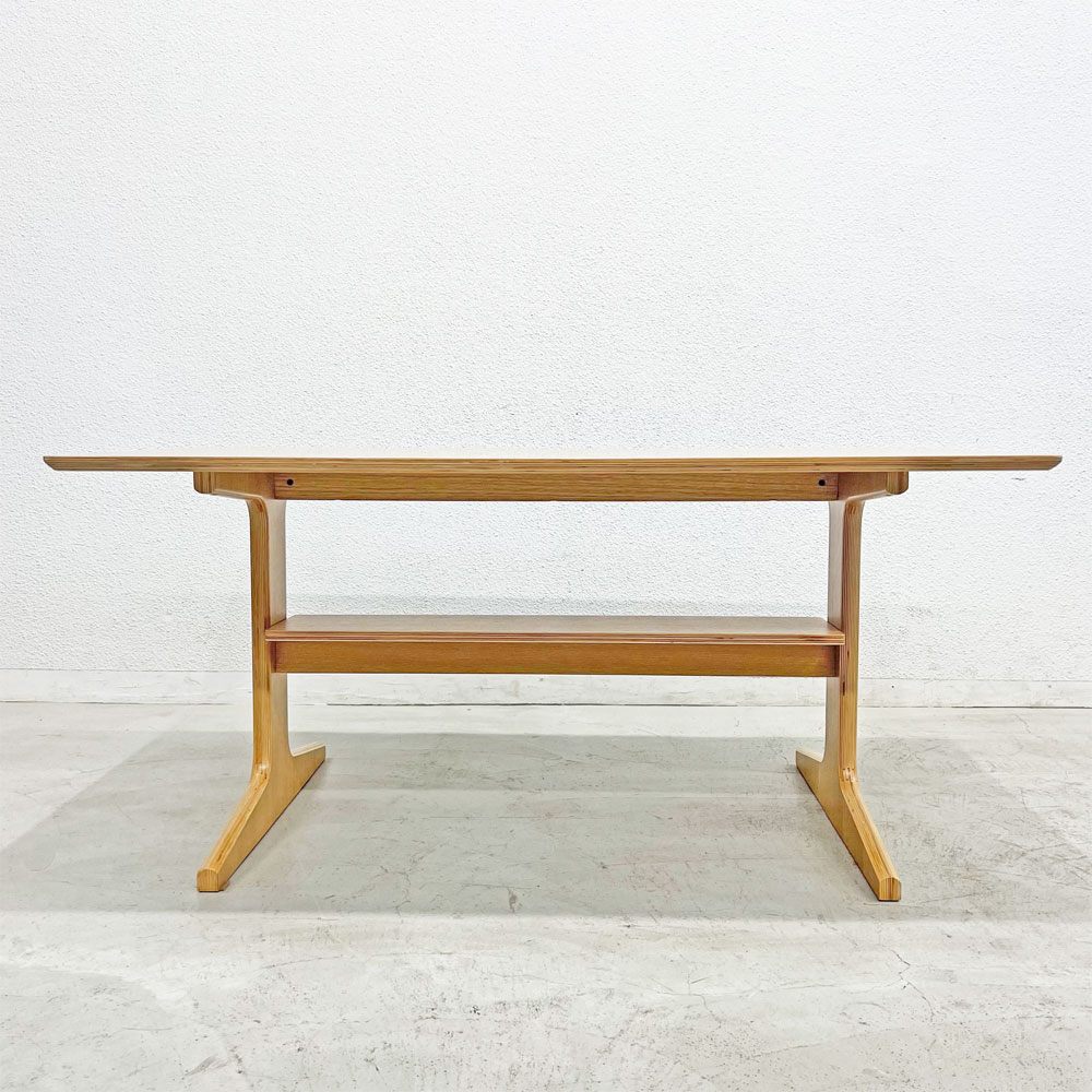 無印良品 MUJI リビングでもダイニングでもつかえる テーブル W130cm D80cm オーク材 W130cm ナチュラル シンプルデザイン 〓