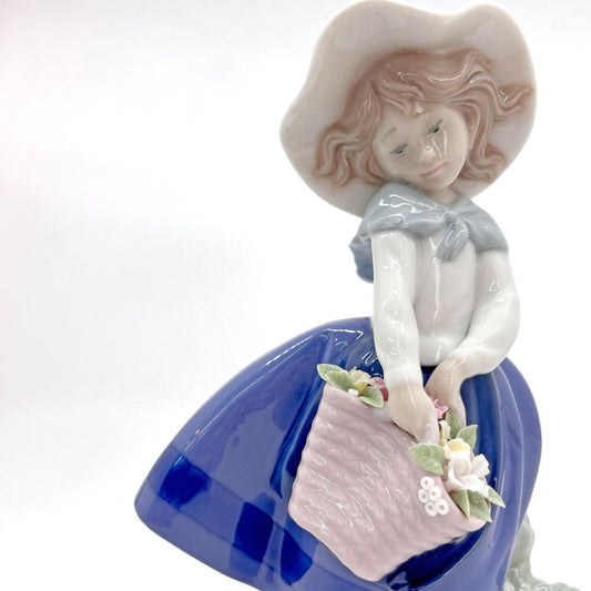 リヤドロ LLADRO きれいな花ばかり Pretty Pickings 陶器人形 置物 オブジェ 箱付き スペイン ●