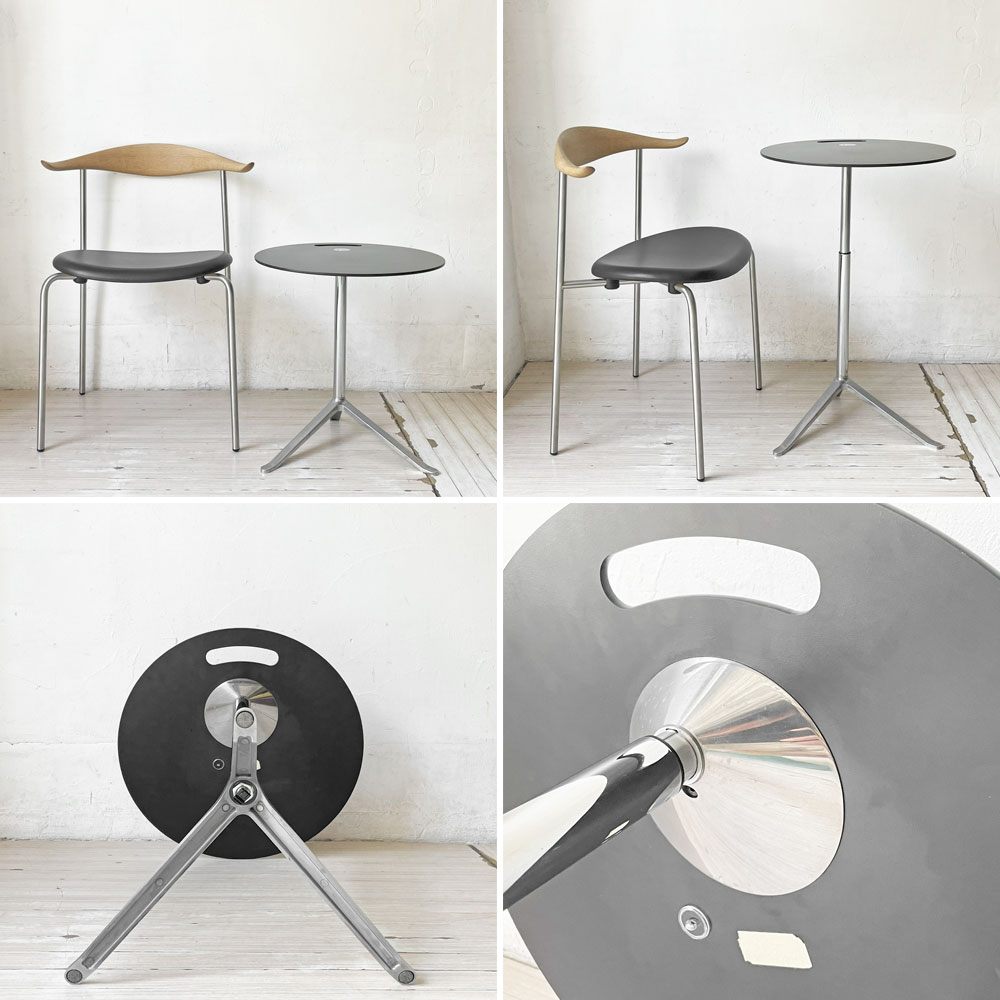 フリッツハンセン Fritz Hansen リトルフレンド LITTLE FRIEND サイドテーブル ブラック×クローム キャスパー・サルト 定価￥163,900- ★