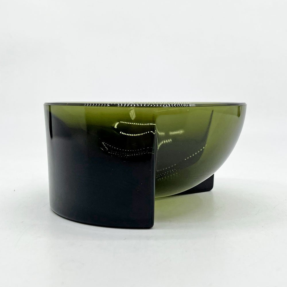 イッタラ iittala クル Kuru ガラスボウル 小物入れ Φ12cm モスグリーン フィリップ・マルイン フィンランド 北欧雑貨 ●